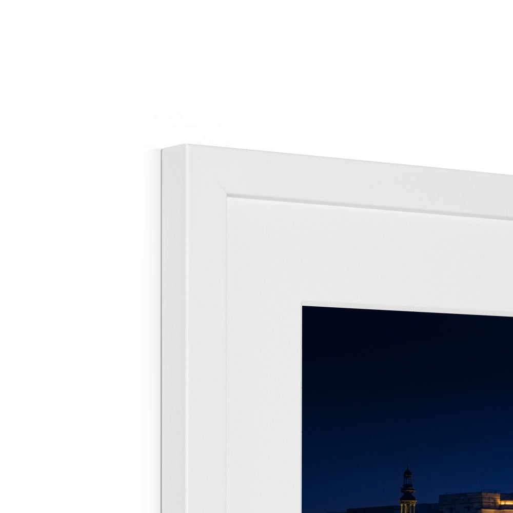 St Pauls Cathedral, Blackfriars Bridge, River Thames and London skyline at dusk. Framed & Mounted Print