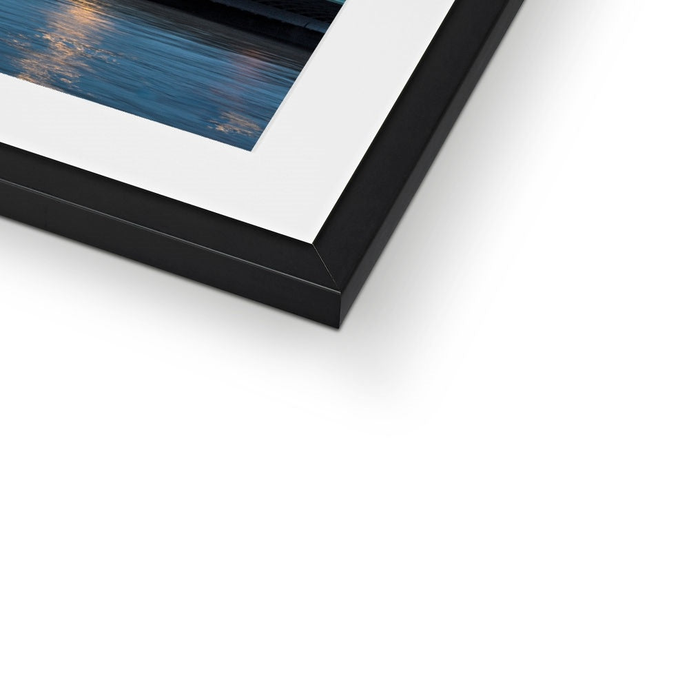 Big Ben and Houses of Parliament at dusk, Westminster, London. Framed & Mounted Print