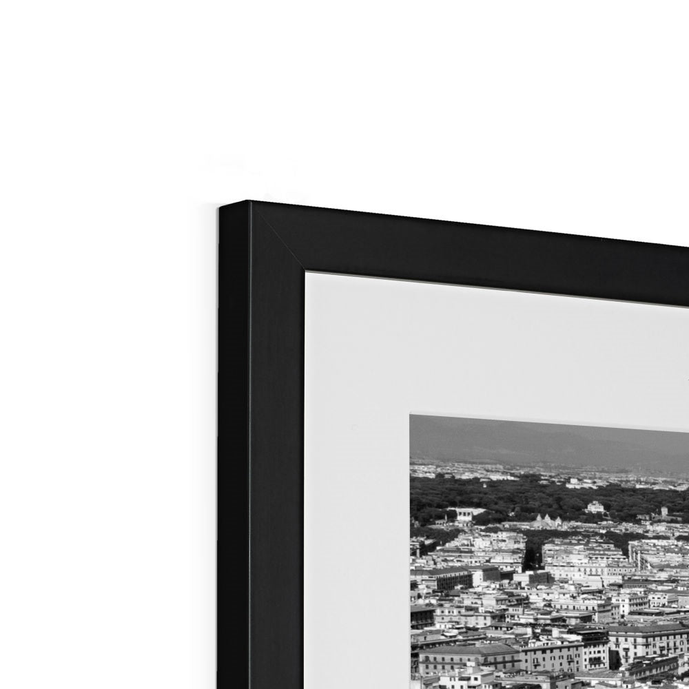 View of St Peter's Square from the dome of St. Peter's Basilica. Vatican City, Rome, Italy. Framed & Mounted Print
