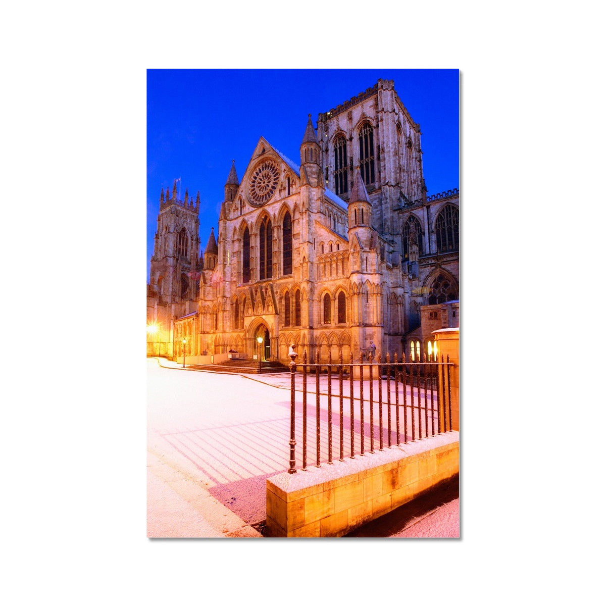 York Minster in the snow, York, UK. Fine Art Print