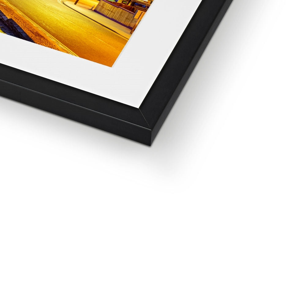 Bar Walls and York Minster at dusk Framed & Mounted Print