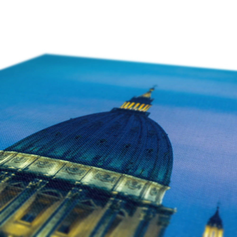 St Peter's Basilica. Vatican City at night, Rome, Italy. Canvas