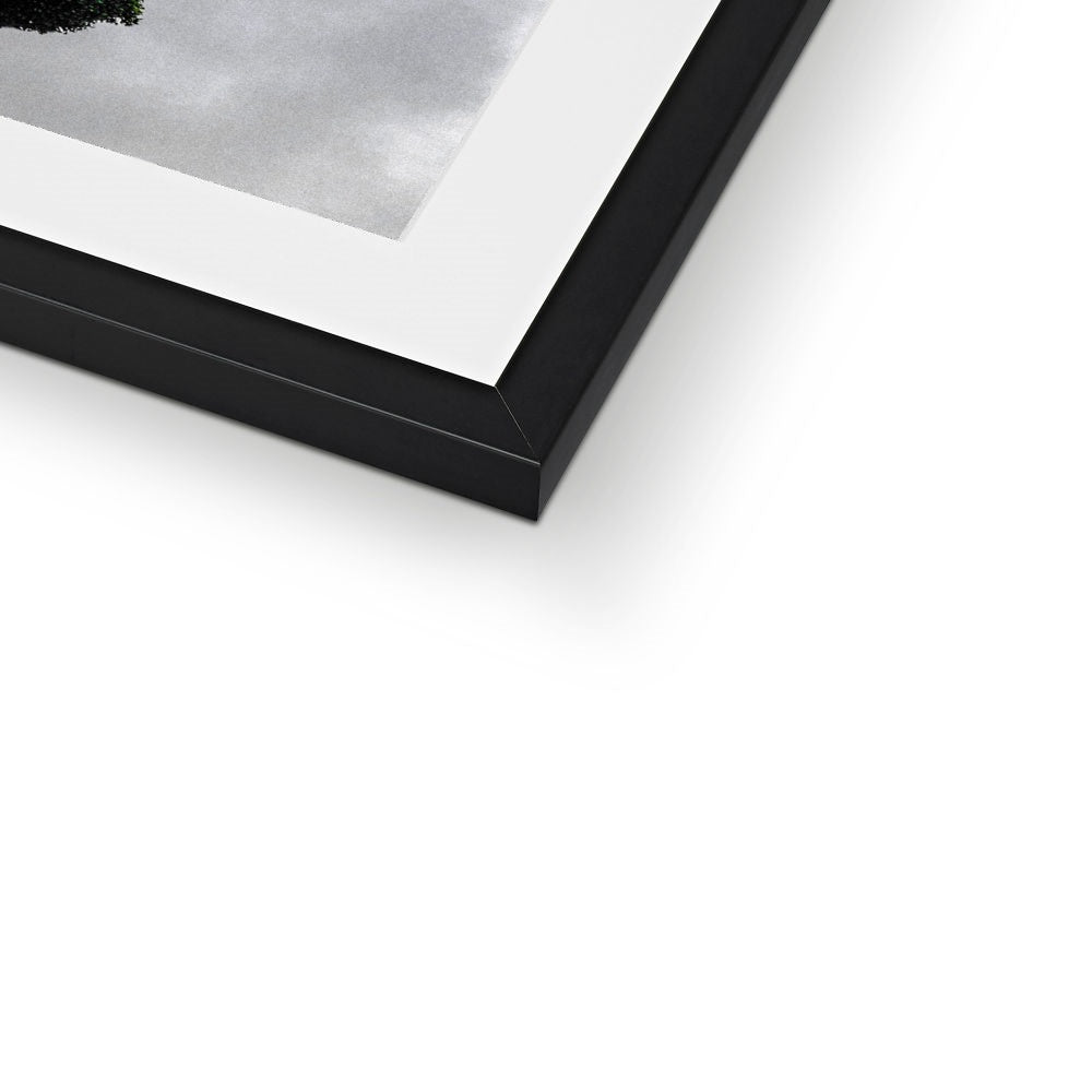 Topiary Christmas reindeer with red nose, Covent Garden, London, UK. Framed & Mounted Print