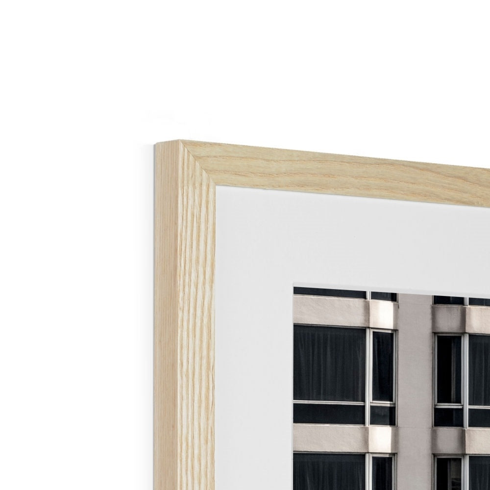 Geometric patterns of a modern urban high-rise facade Framed & Mounted Print