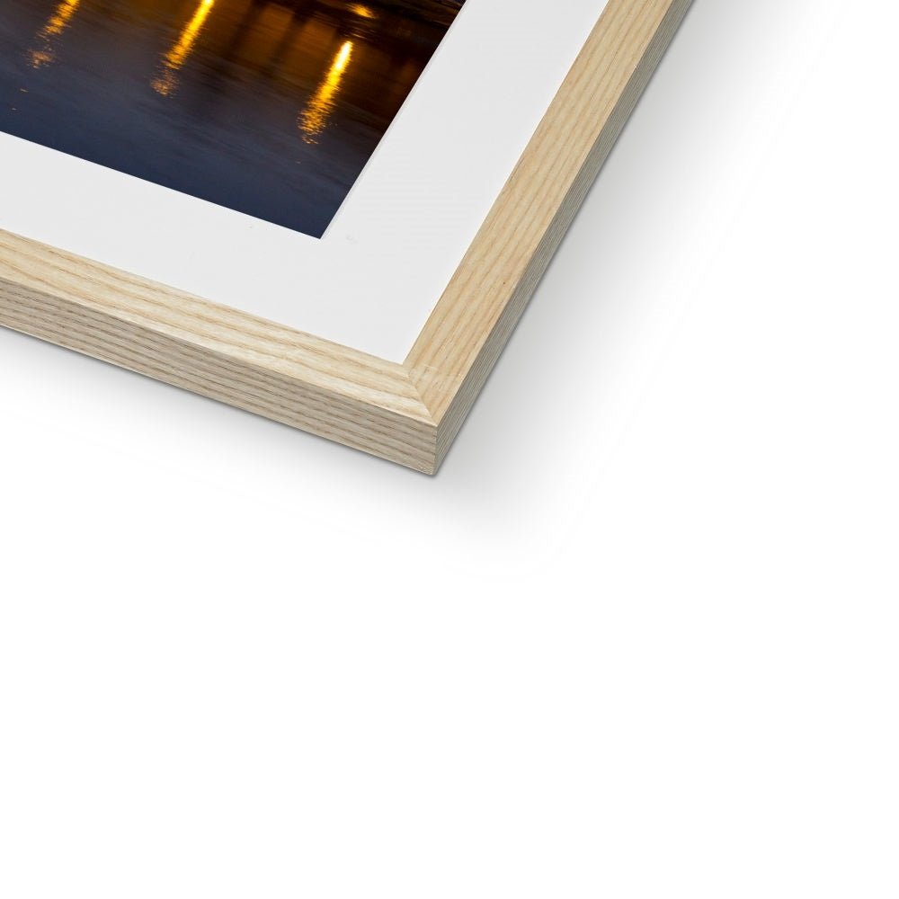 Ponte Vecchio at sunset and the river Arno. Florence, Italy. Framed & Mounted Print