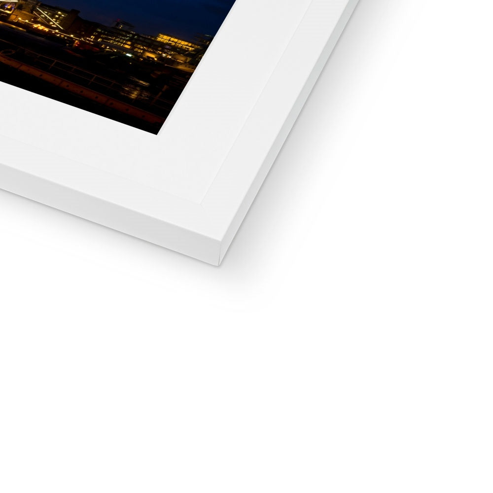 Tower Bridge over the river Thames at dusk, London. Framed & Mounted Print