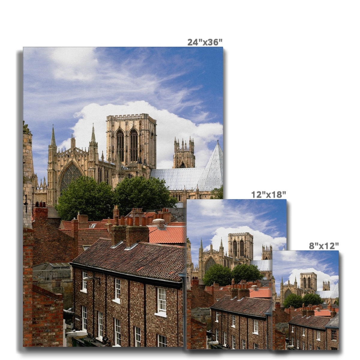 York Minster towering over York's historic rooftops. York. North Yorkshire. UK Canvas