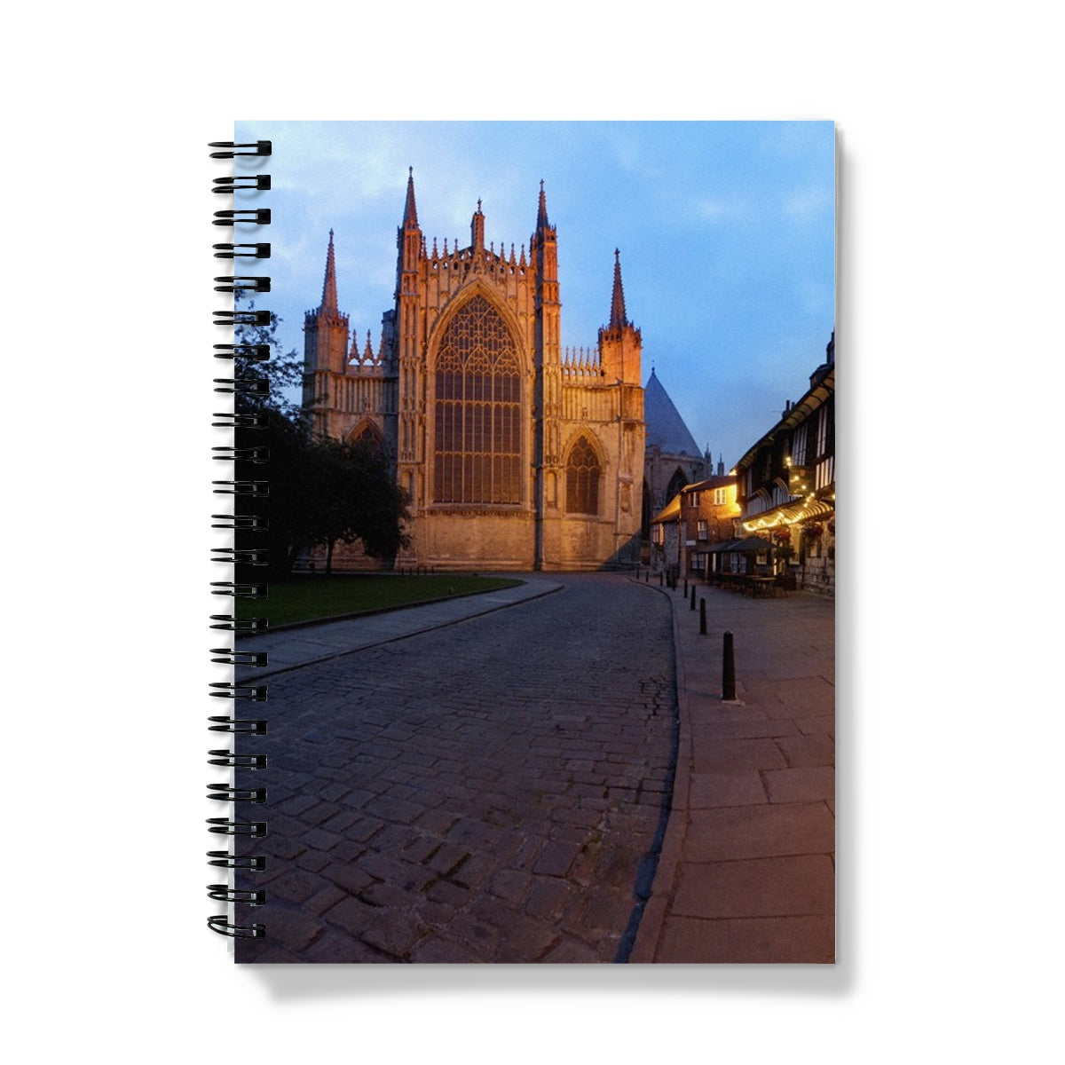 York Minster and St Williams College at dusk. York UK Notebook