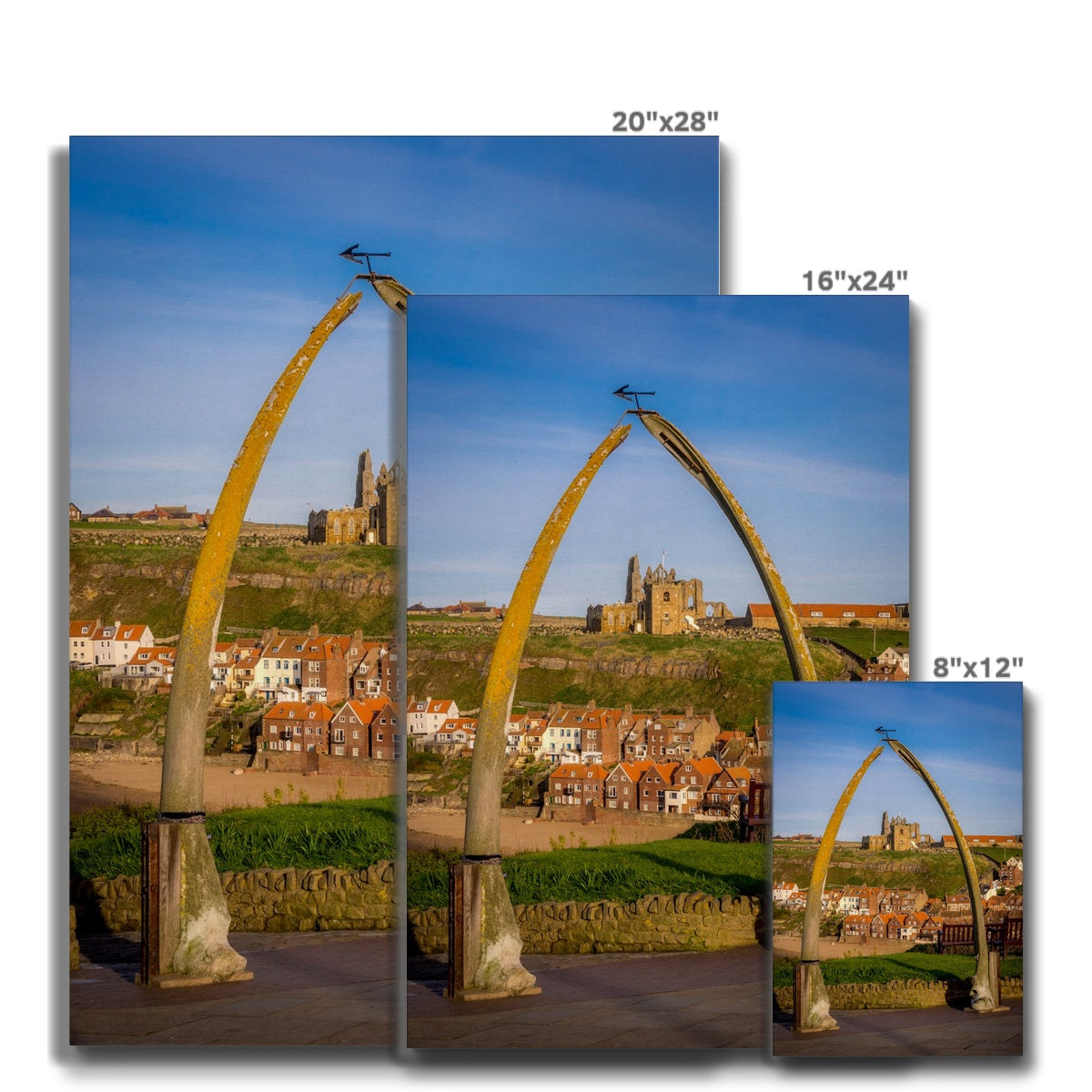 St Mary's Church viewed through the whalebone arch, Whitby, UK. Canvas