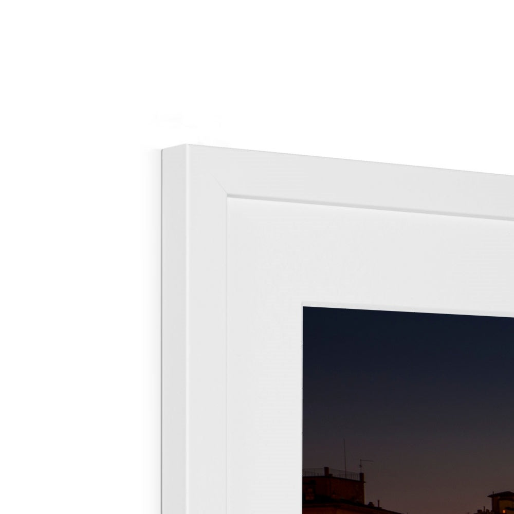 Ponte Vecchio at sunset and the river Arno. Florence, Italy. Framed & Mounted Print