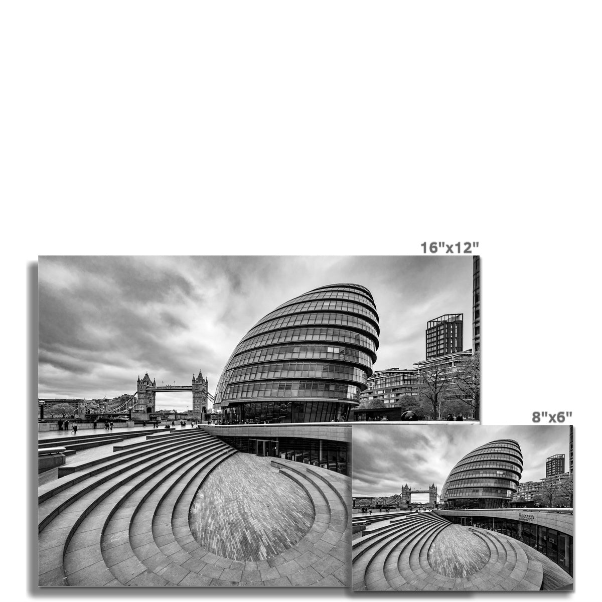 City Hall and The Scoop with Tower Bridge, London. Fine Art Print