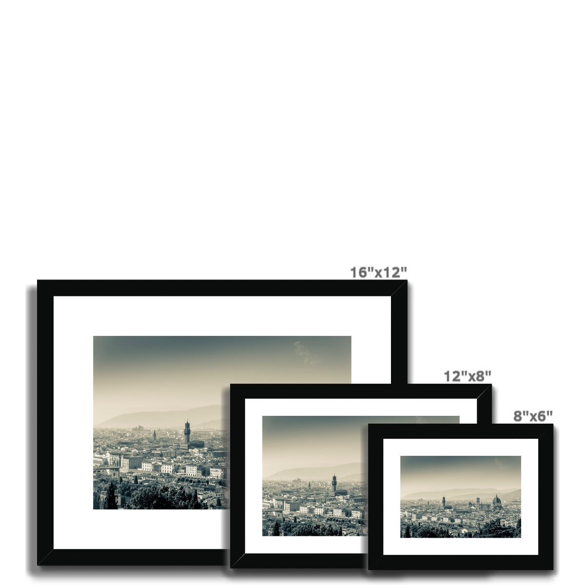 Florence Cathedral with its Brunelleschi dome, Italy. Framed & Mounted Print