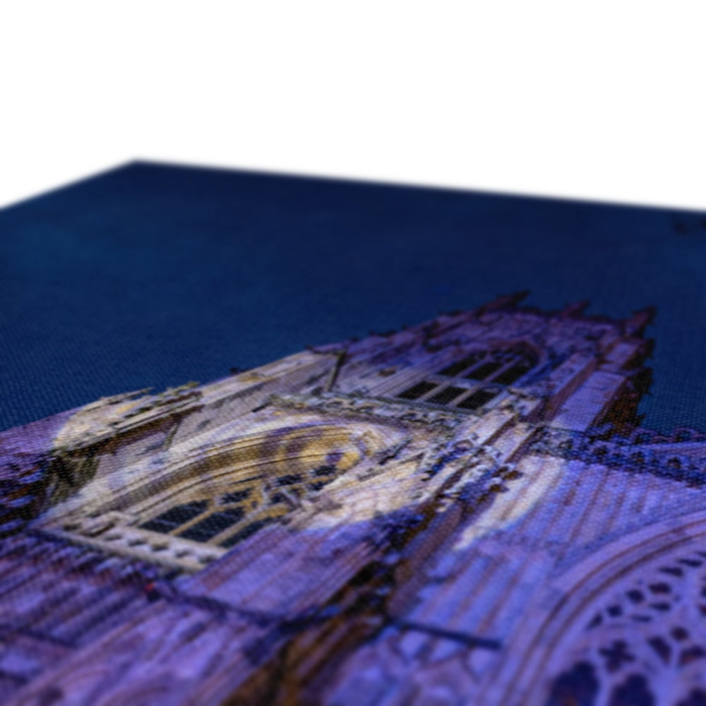 York Minster cathedral with Christmas illuminations, York, UK. Canvas