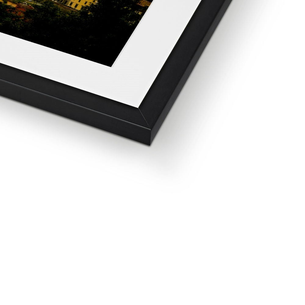 Ponte Vecchio at sunset and the river Arno. Florence, Italy. Framed & Mounted Print