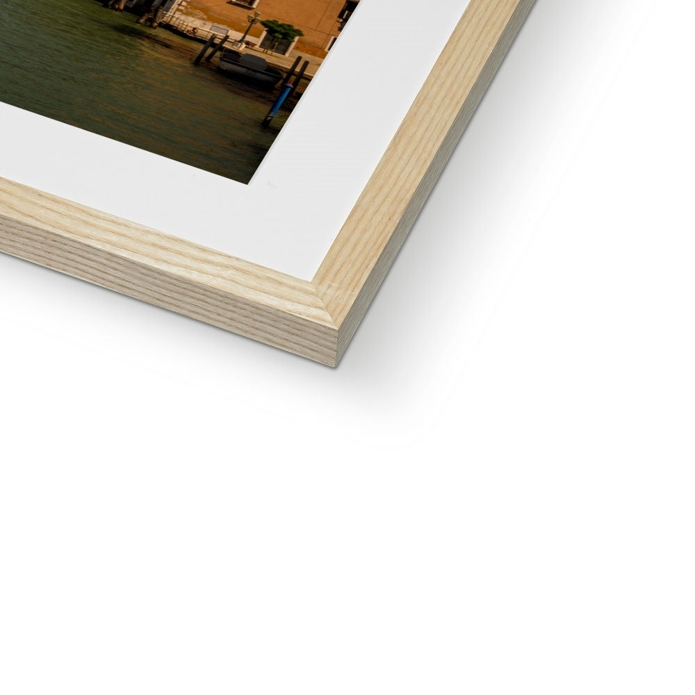 Grand canal in Venice with the domes of the church Santa Maria della  Salute in the distance Framed & Mounted Print