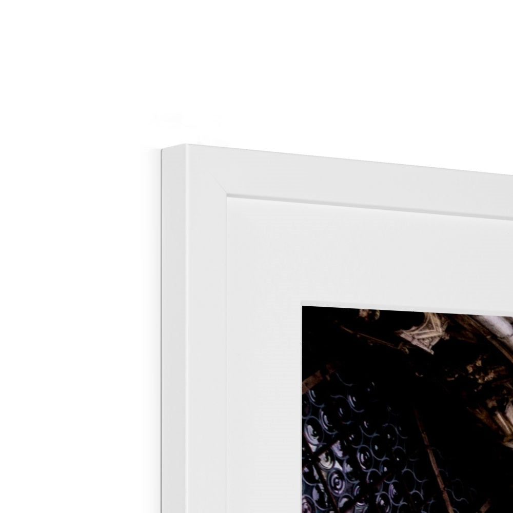 Horses of Saint Mark statues on the balcony of St Marks's basilica in Venice, Italy. Framed & Mounted Print