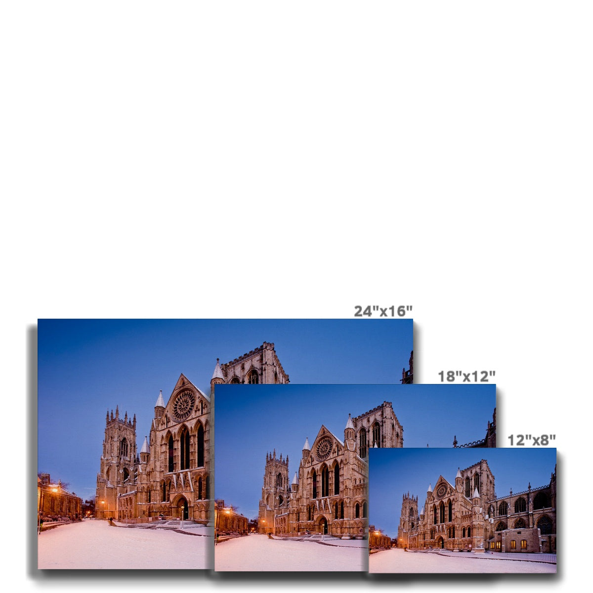 York Minster in the snow, York, UK. Canvas