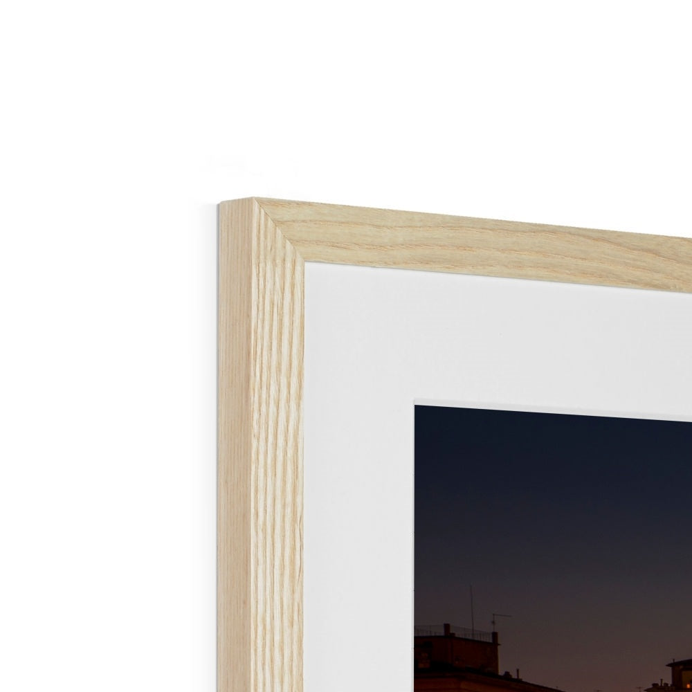 Ponte Vecchio at sunset and the river Arno. Florence, Italy. Framed & Mounted Print