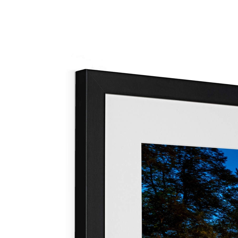 Bar Walls and York Minster at dusk Framed & Mounted Print