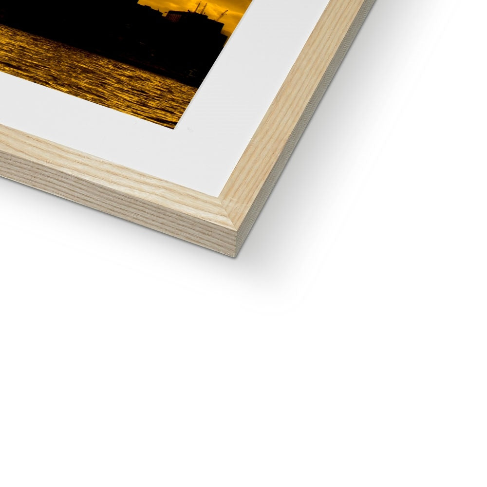 Silhouetted Houses of Parliament, Westminster, London. Framed & Mounted Print
