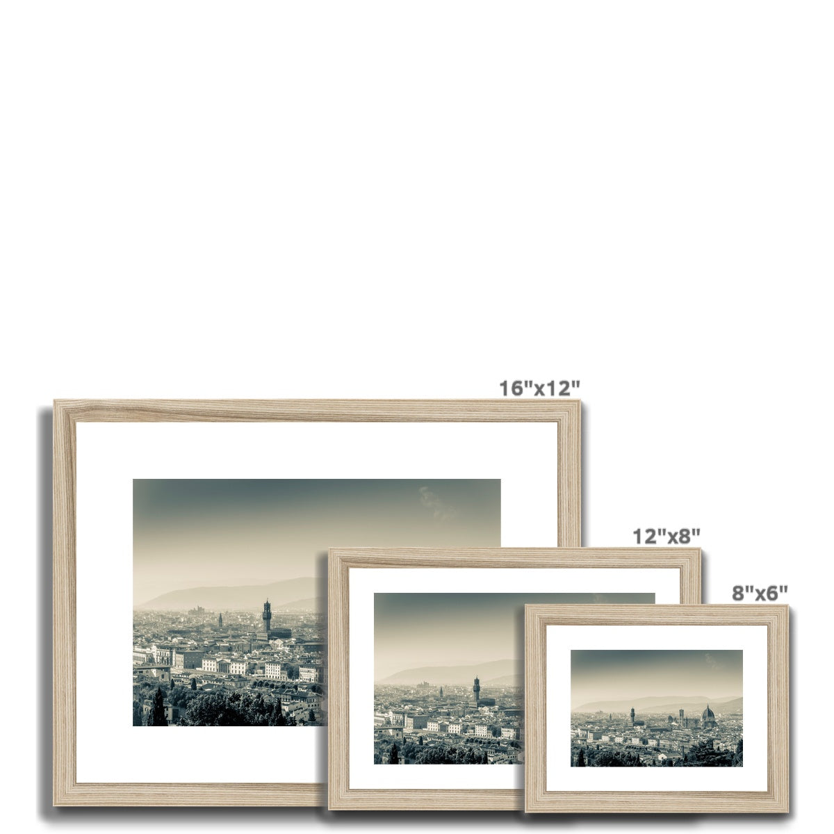 Florence Cathedral with its Brunelleschi dome, Italy. Framed & Mounted Print