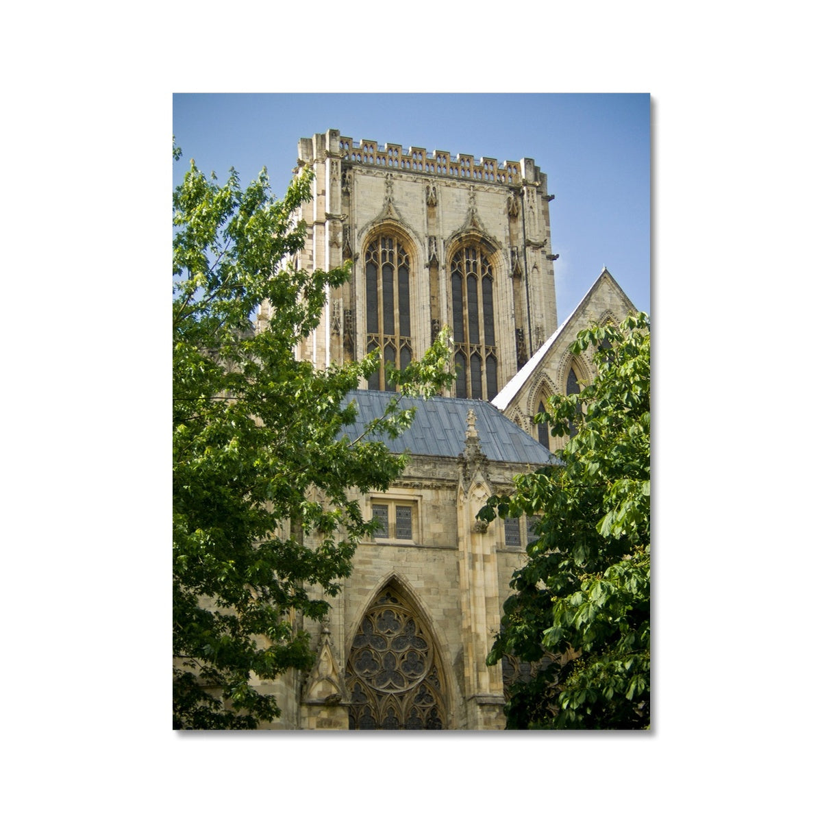 York Minster seen from Dean's Park, York, North Yorkshire, UK Fine Art Print