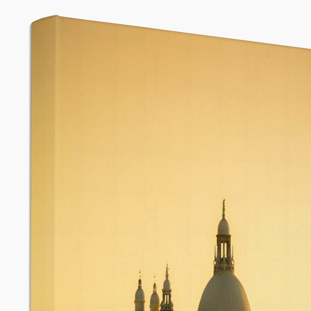Venice sunset. Punta della Dogana and the Church of Santa Maria della Salute. . Canvas