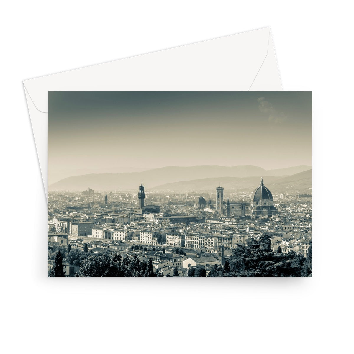 Florence Cathedral with its Brunelleschi dome, Italy. Greeting Card