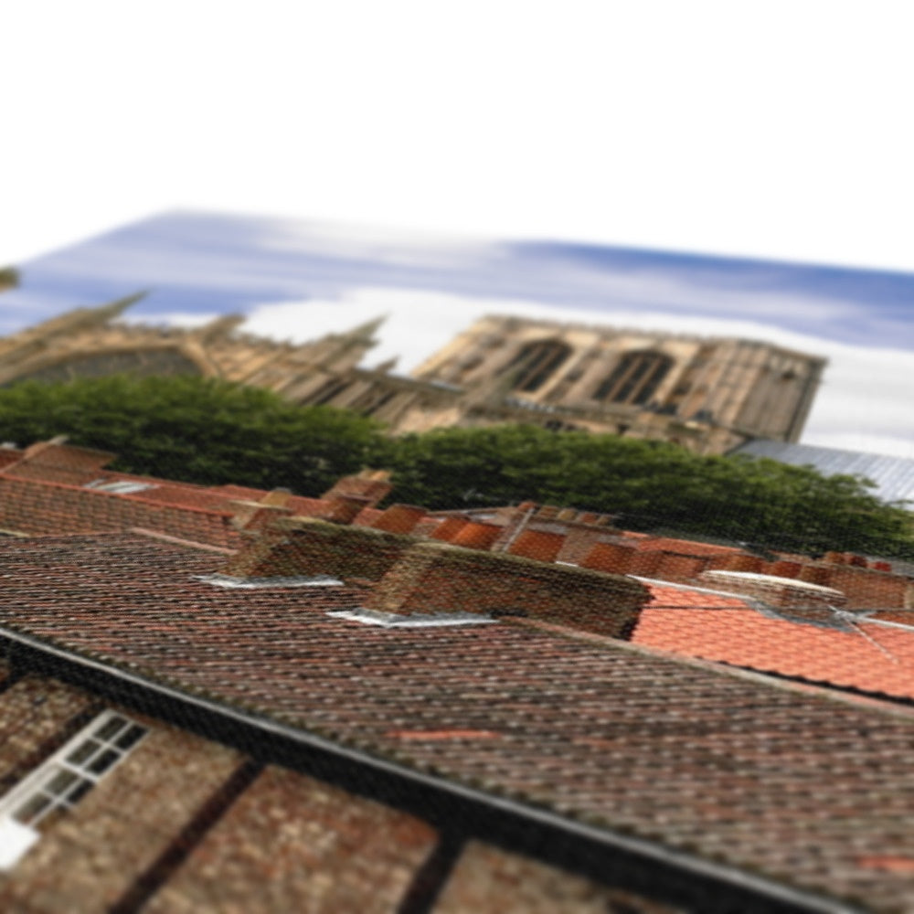 York Minster towering over York's historic rooftops. York. North Yorkshire. UK Canvas