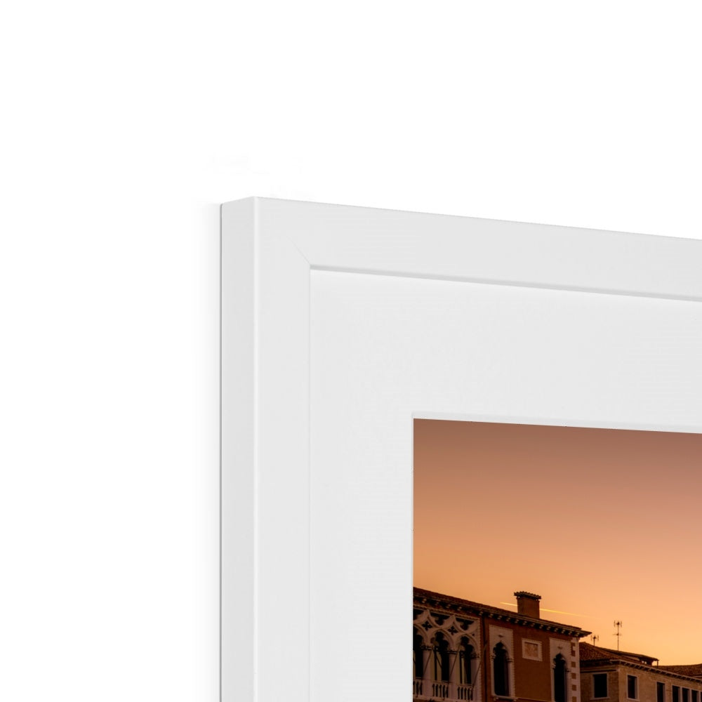 Grand Canal with Santa Maria della Salute in the distance at sunrise. Venice, Italy. Framed & Mounted Print