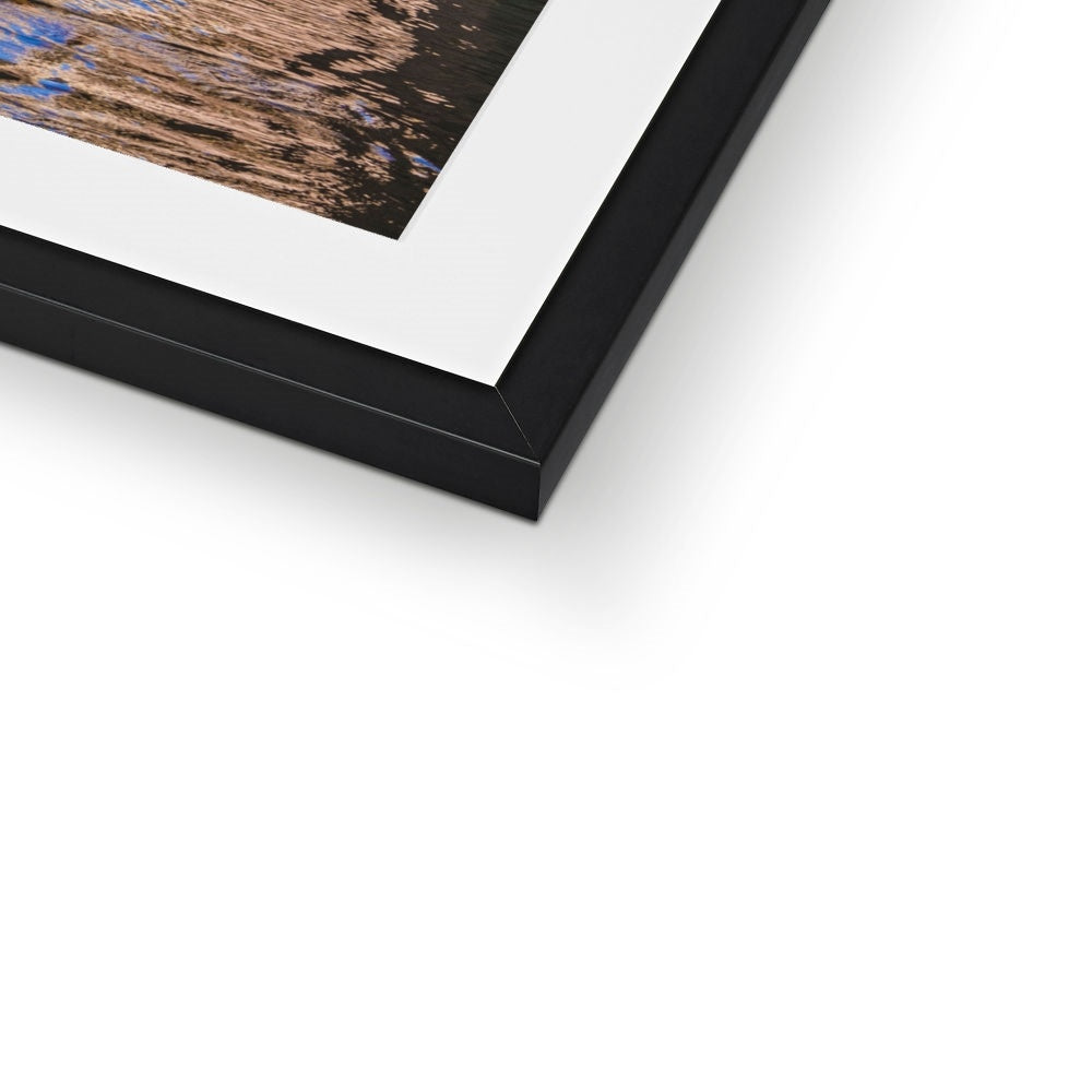 Gondolas  on a canal in Venice, Italy Framed & Mounted Print