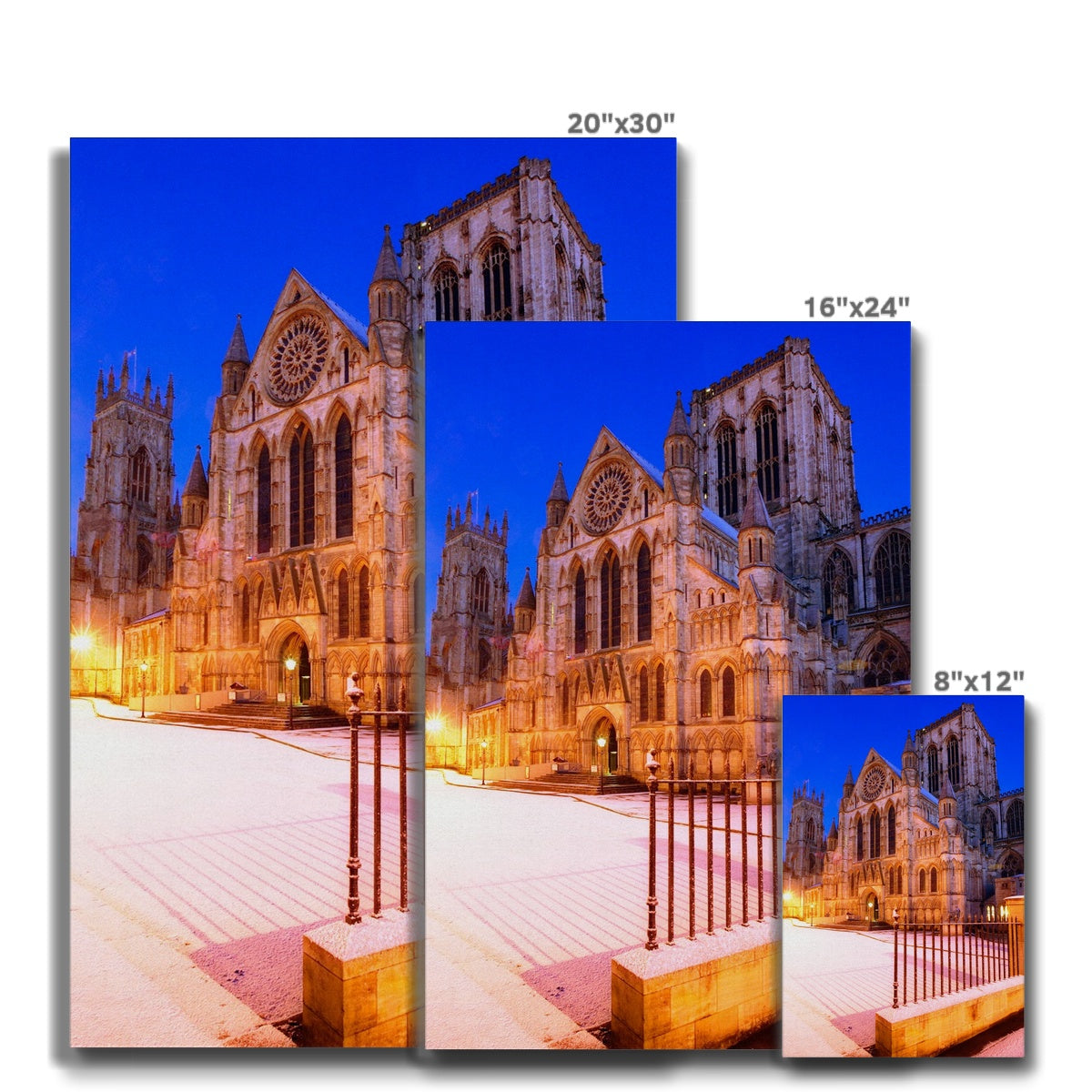 York Minster in the snow, York, UK. Canvas