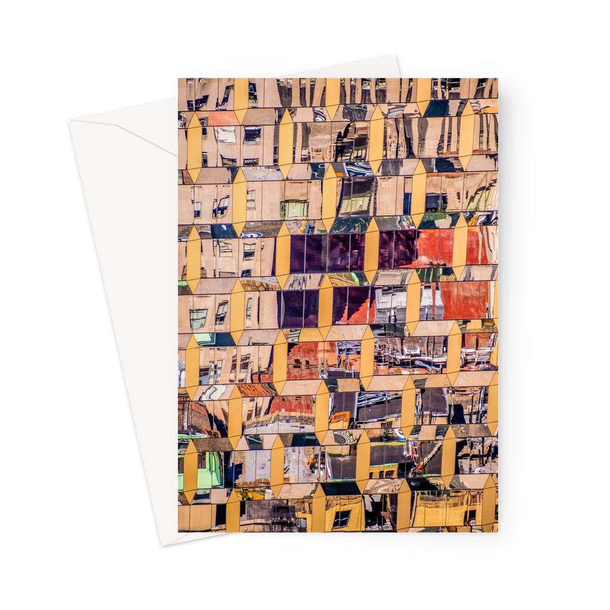 Abstract building reflections Greeting Card