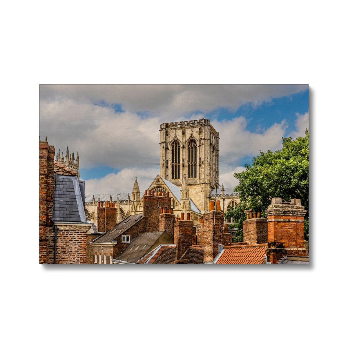 York Minster stands timeless amidst the city's rooftops. York. UK Canvas