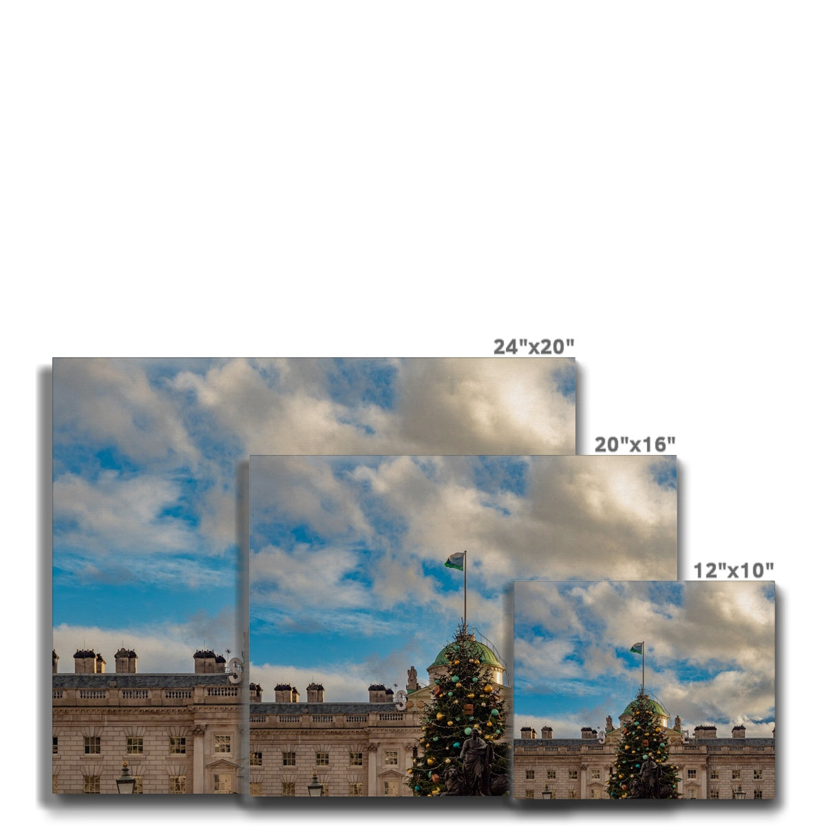 Christmas tree outside Somerset House, London. UK. Canvas