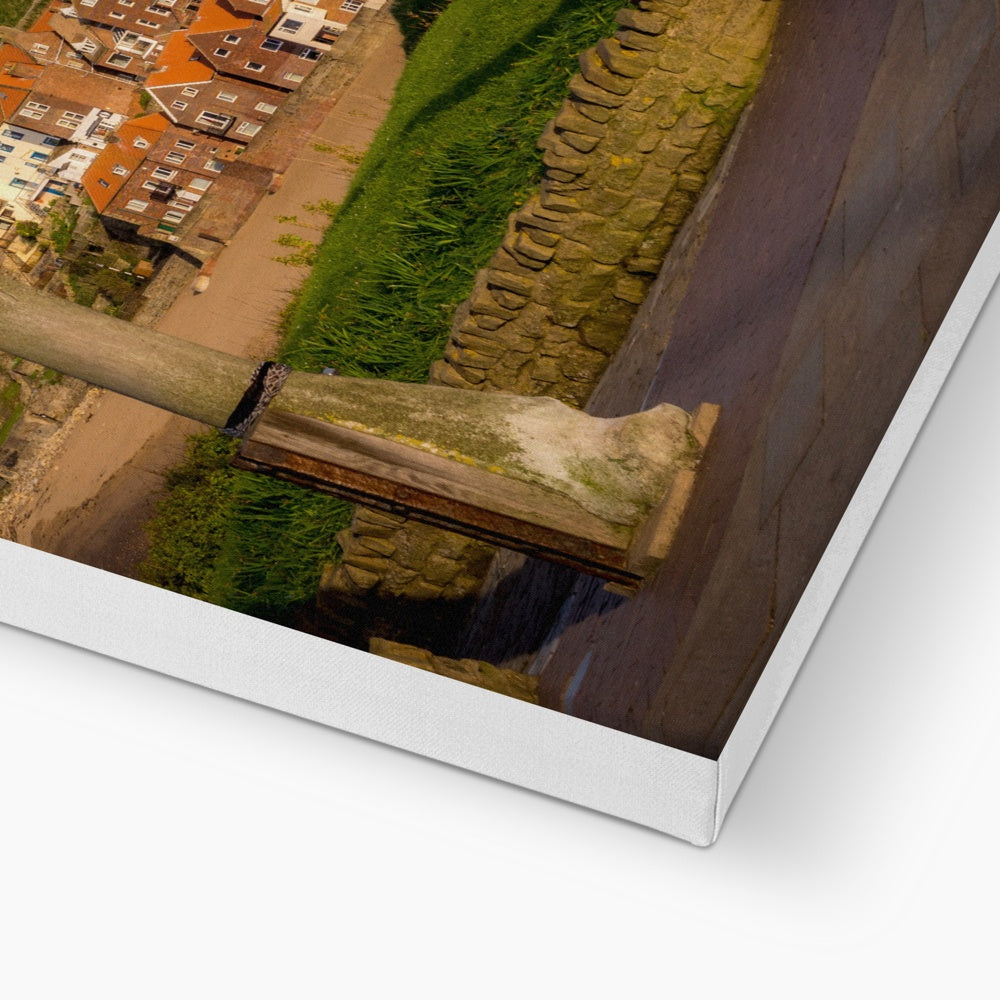 St Mary's Church viewed through the whalebone arch, Whitby, UK. Canvas