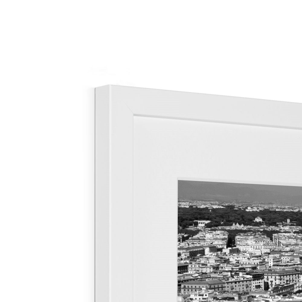 View of St Peter's Square from the dome of St. Peter's Basilica. Vatican City, Rome, Italy. Framed & Mounted Print