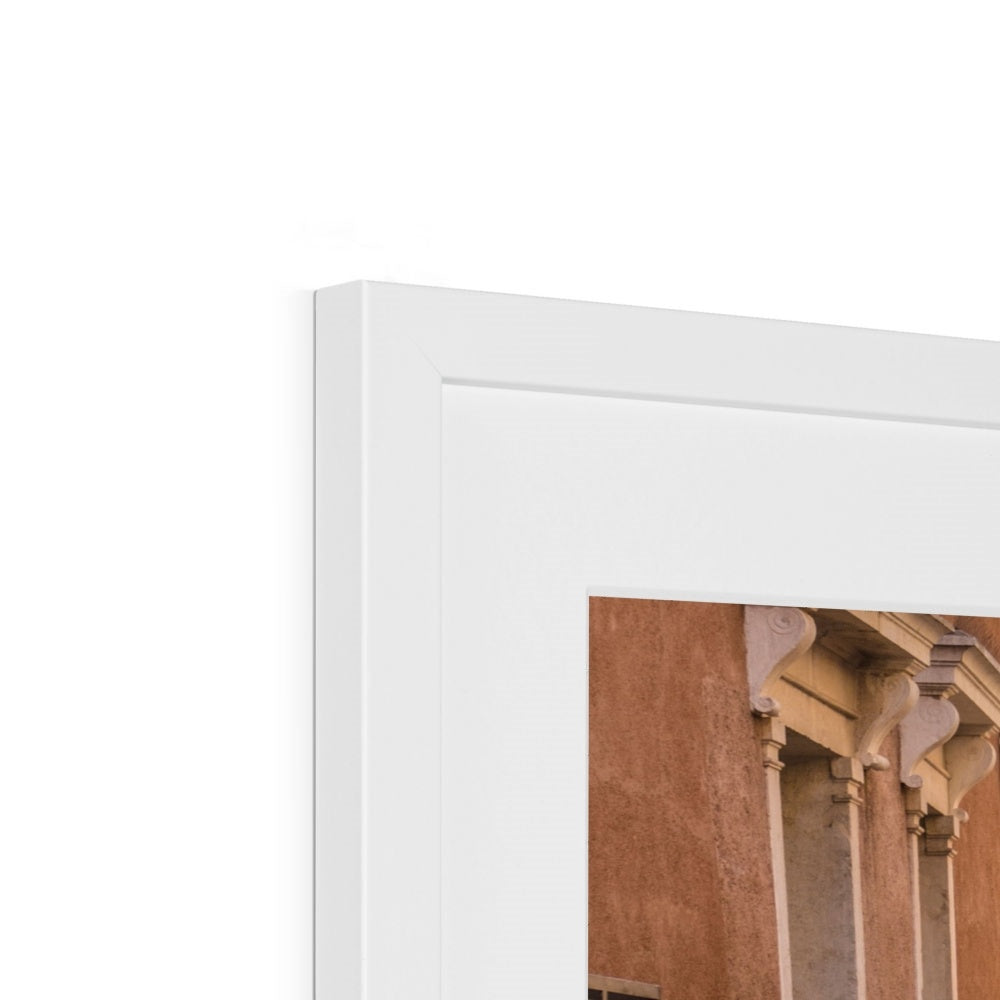 Gondolas  on a canal in Venice, Italy Framed & Mounted Print