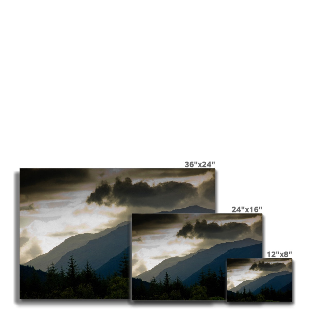 Mountain view from Balquhidder, Perthshire, Scotland Canvas