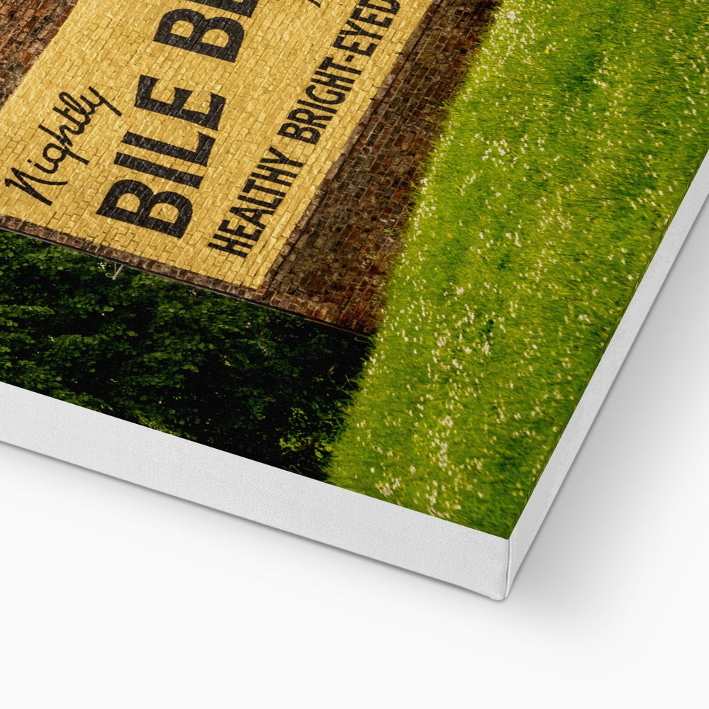 Bile Beans advertising sign, York. Canvas