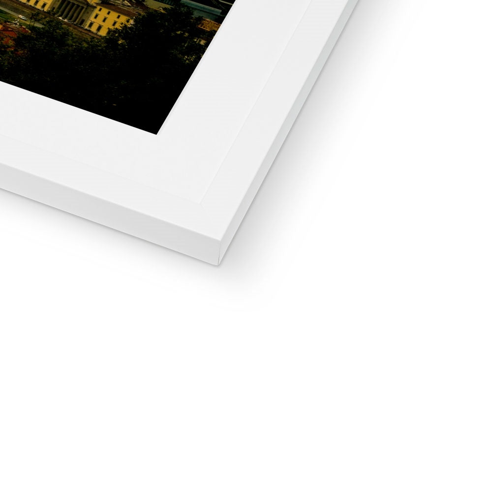 Ponte Vecchio at sunset and the river Arno. Florence, Italy. Framed & Mounted Print