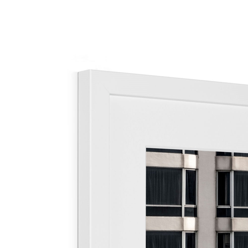 Geometric patterns of a modern urban high-rise facade Framed & Mounted Print