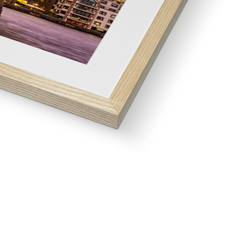 St Paul's Cathedral and Millennium Bridge  over the River Thames, London. Framed & Mounted Print