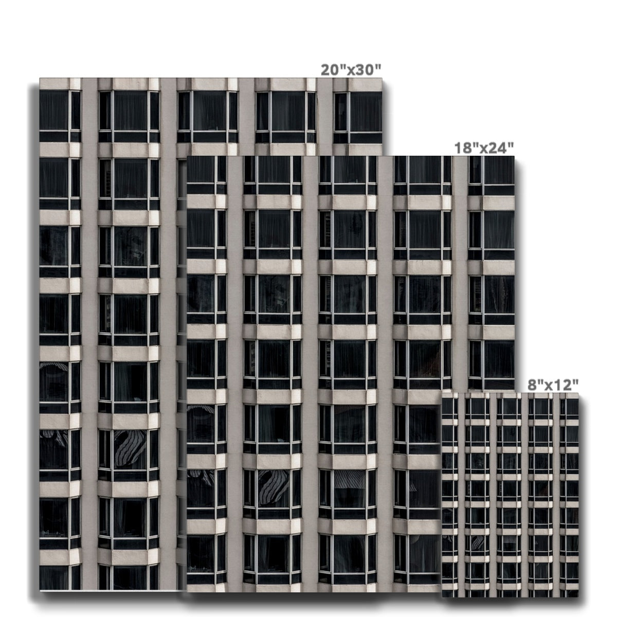 Geometric patterns of a modern urban high-rise facade Canvas