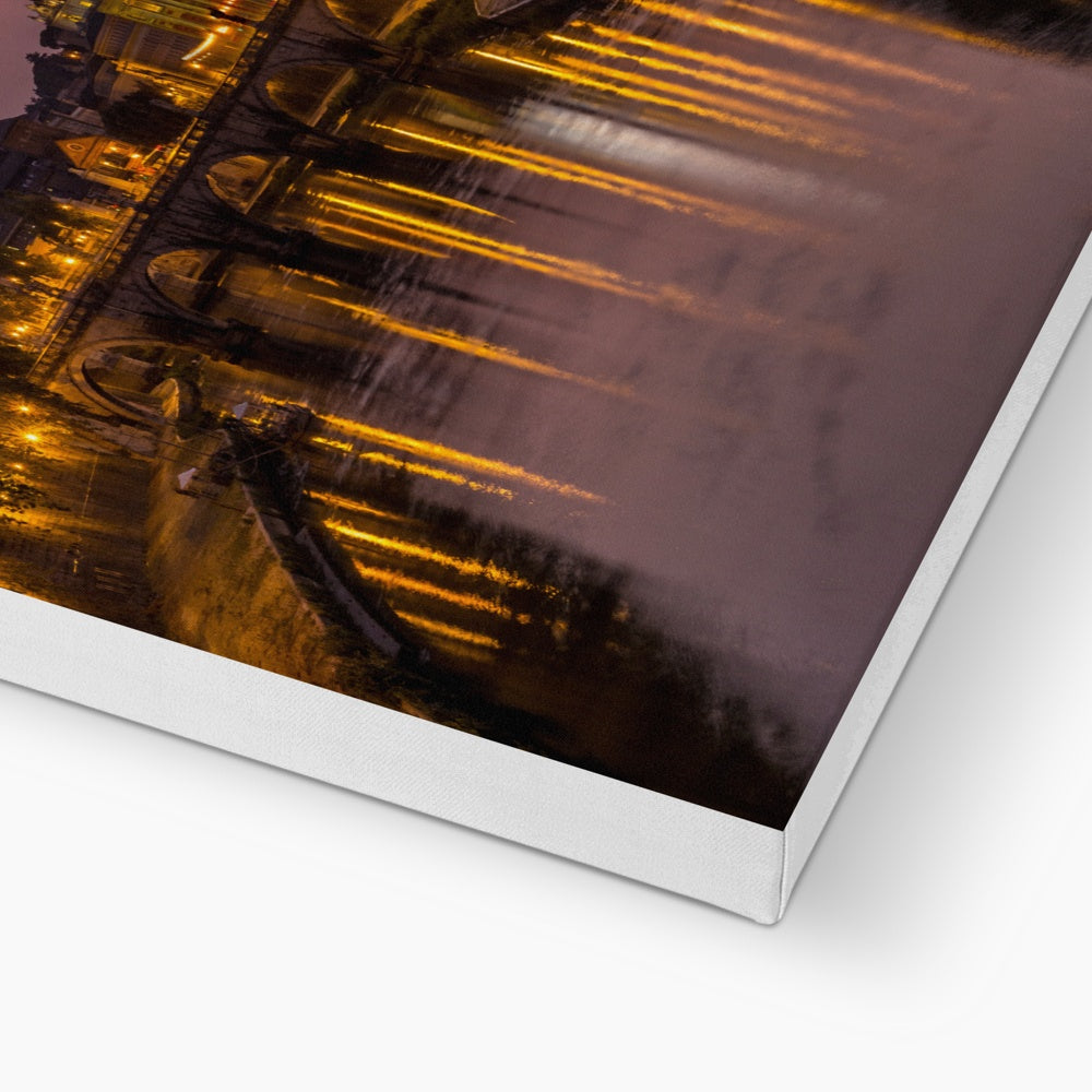 St Peter's Basilica. Vatican City at night. Rome, Italy. Canvas