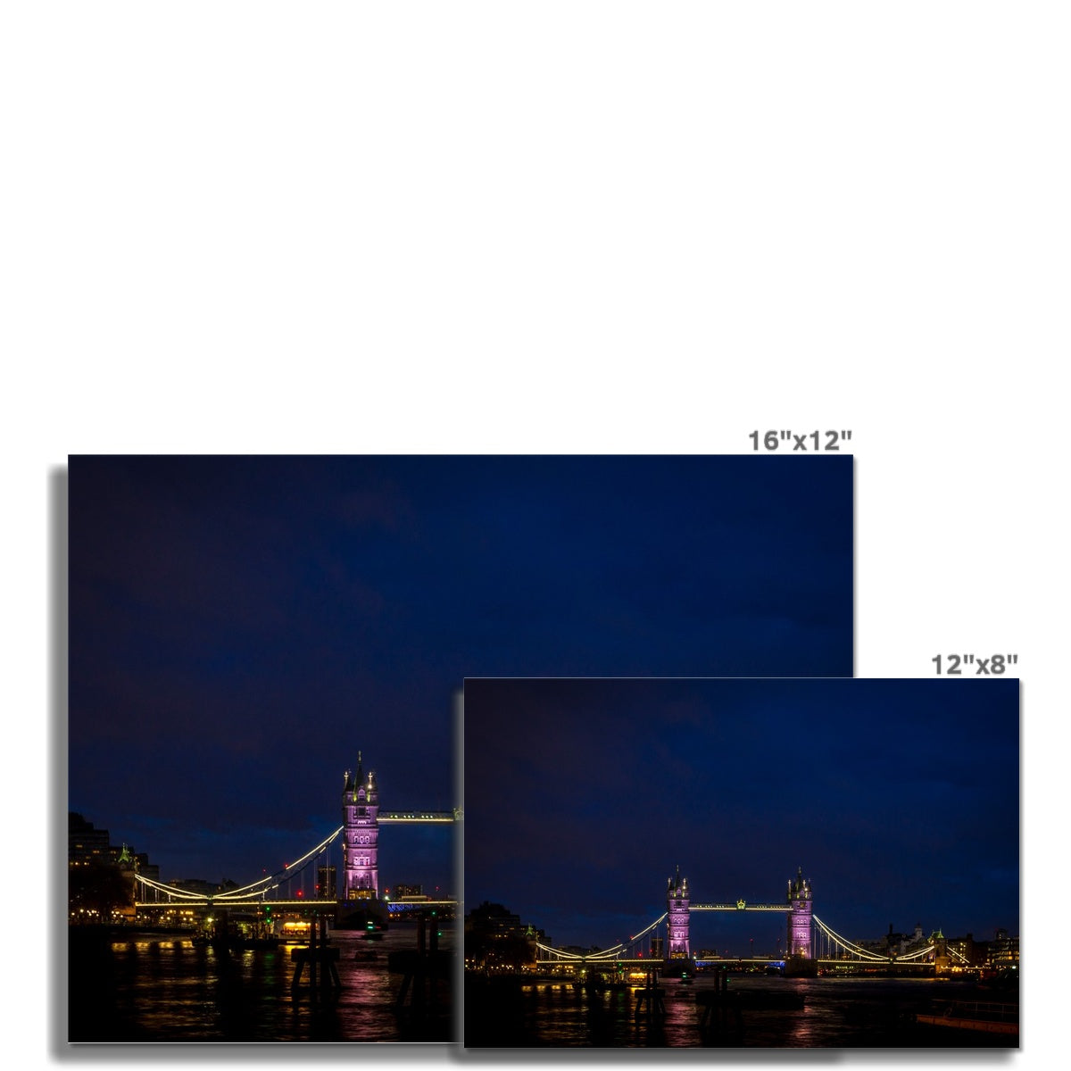 Tower Bridge over the river Thames at dusk, London. Fine Art Print