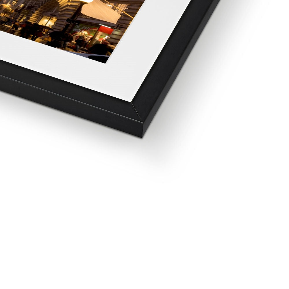 Christmas Angel illuminations in Regent Street, London, UK. Framed & Mounted Print