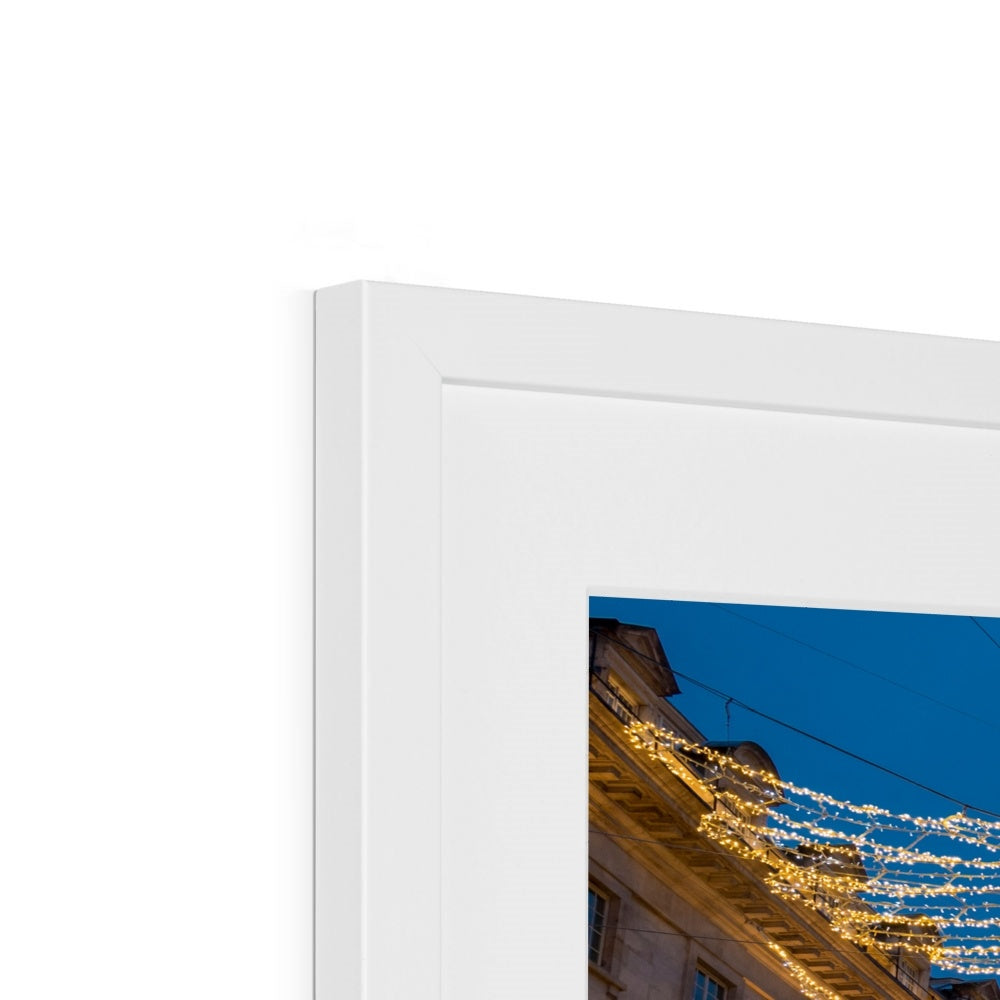 Christmas Angel illuminations in Regent Street, London, UK. Framed & Mounted Print