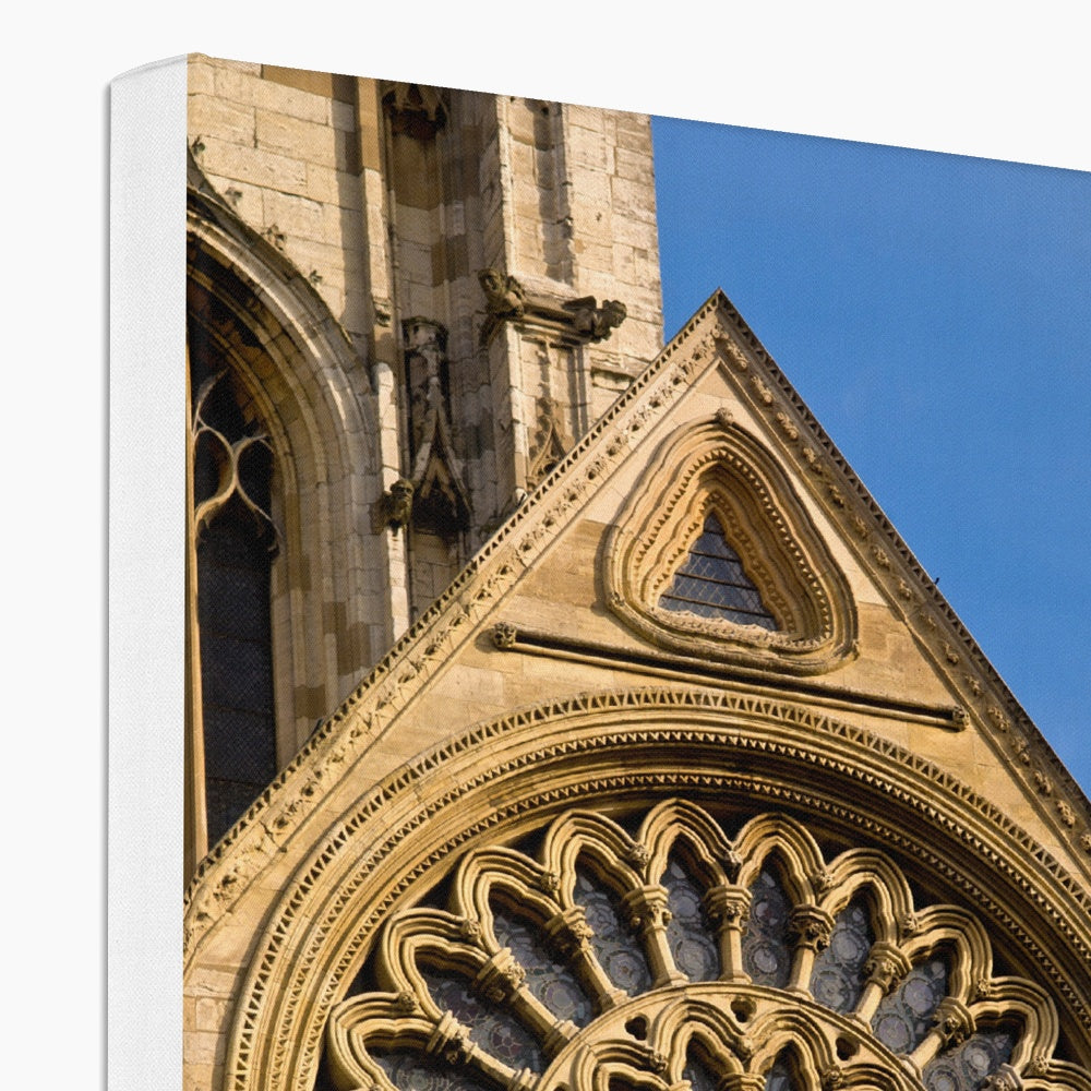 Exterior view of the Rose window of York Minster, York, North Yorkshire,UK. Canvas