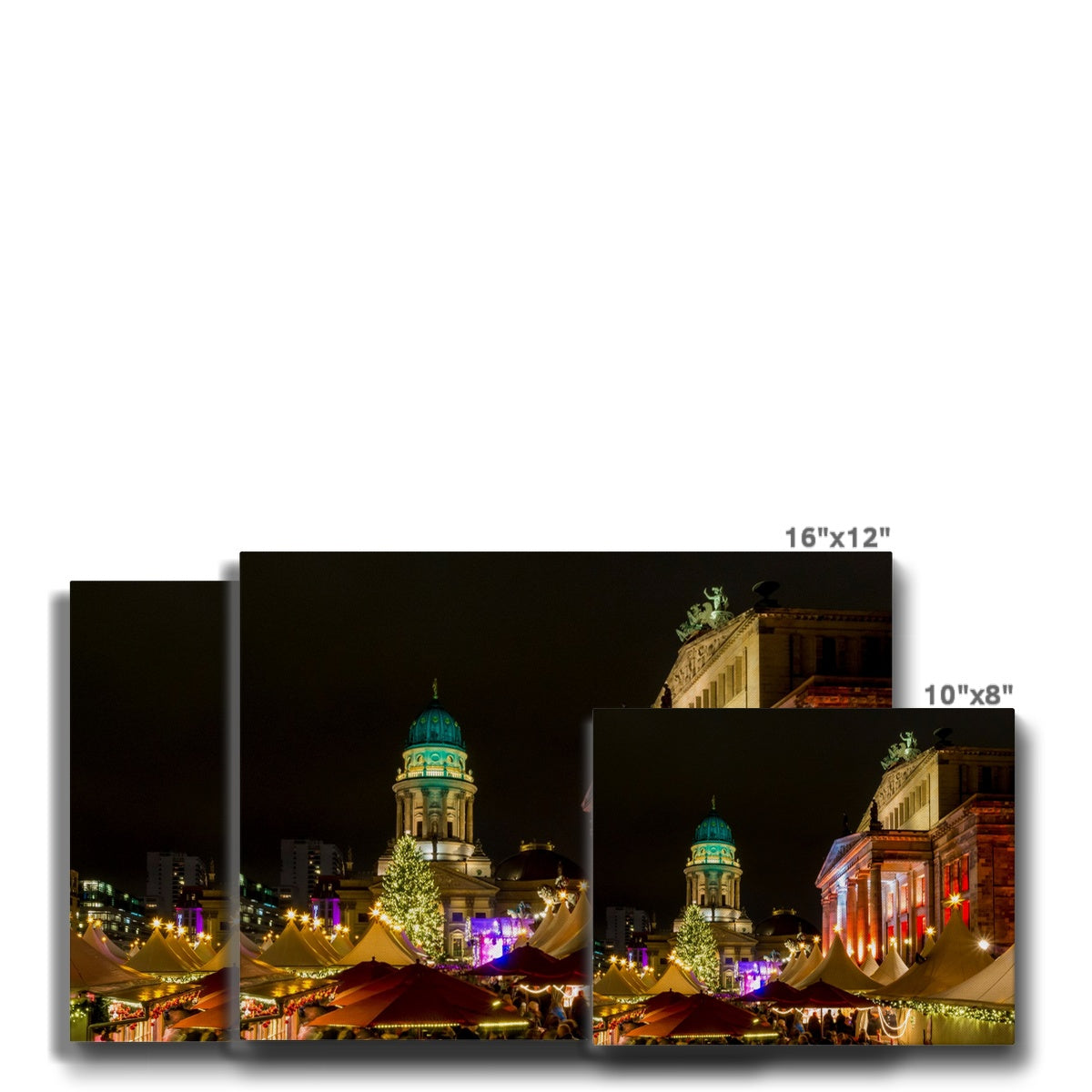 Weihnachtszauber Christmas Market at the Gendarmenmarkt at night, Berlin, Germany Canvas